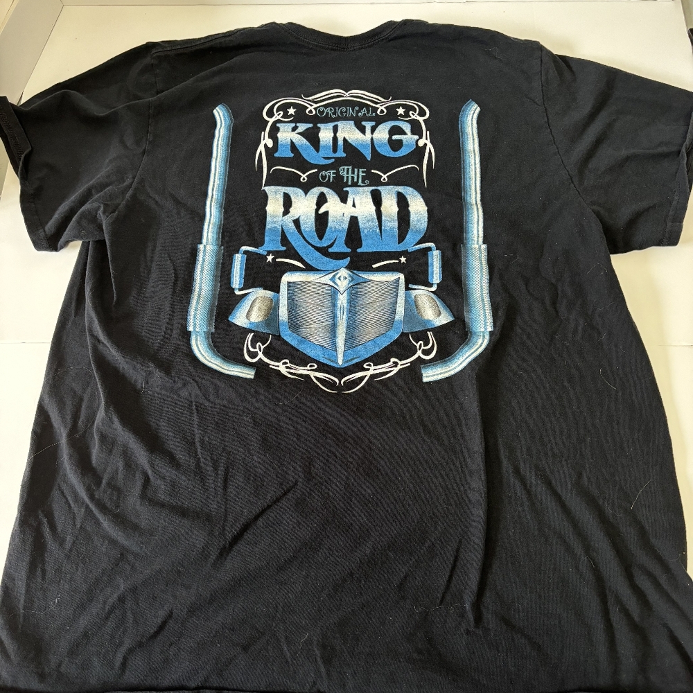 King Of The Road Black T Shirt By Black Canyon 100% Cotton Made In USA Sz 2XL
